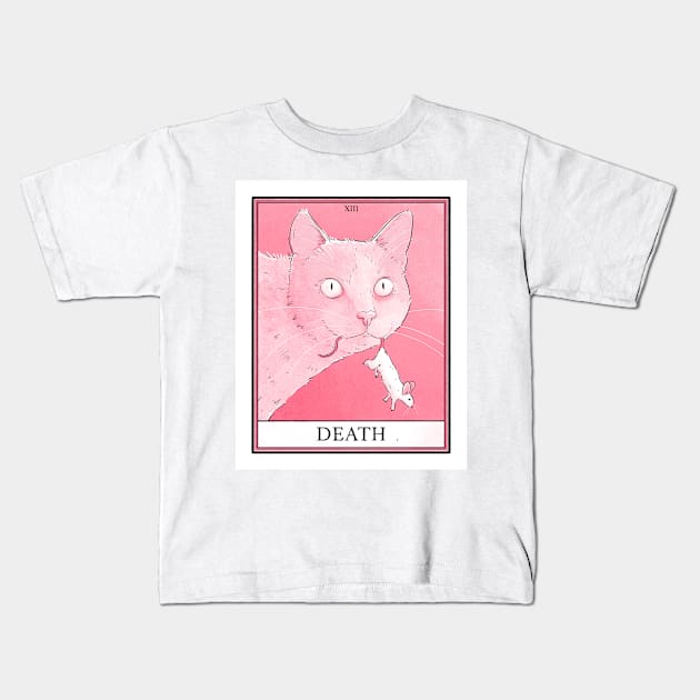 Death Cat Tarot Kids T-Shirt by B McCormick ART